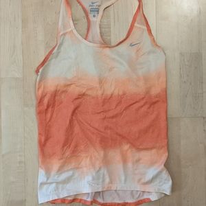 Nike Dri-Fit Tank - Size Small - Ombre Orange
